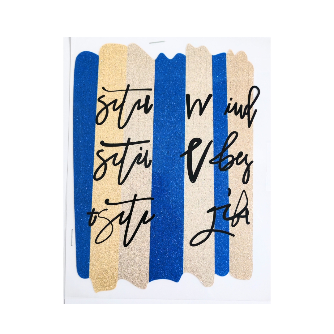 DTF Glitter Emboss Stickers