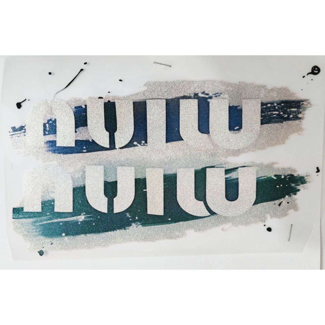 Auiw Design - DTF Glitter Emboss  Sticker