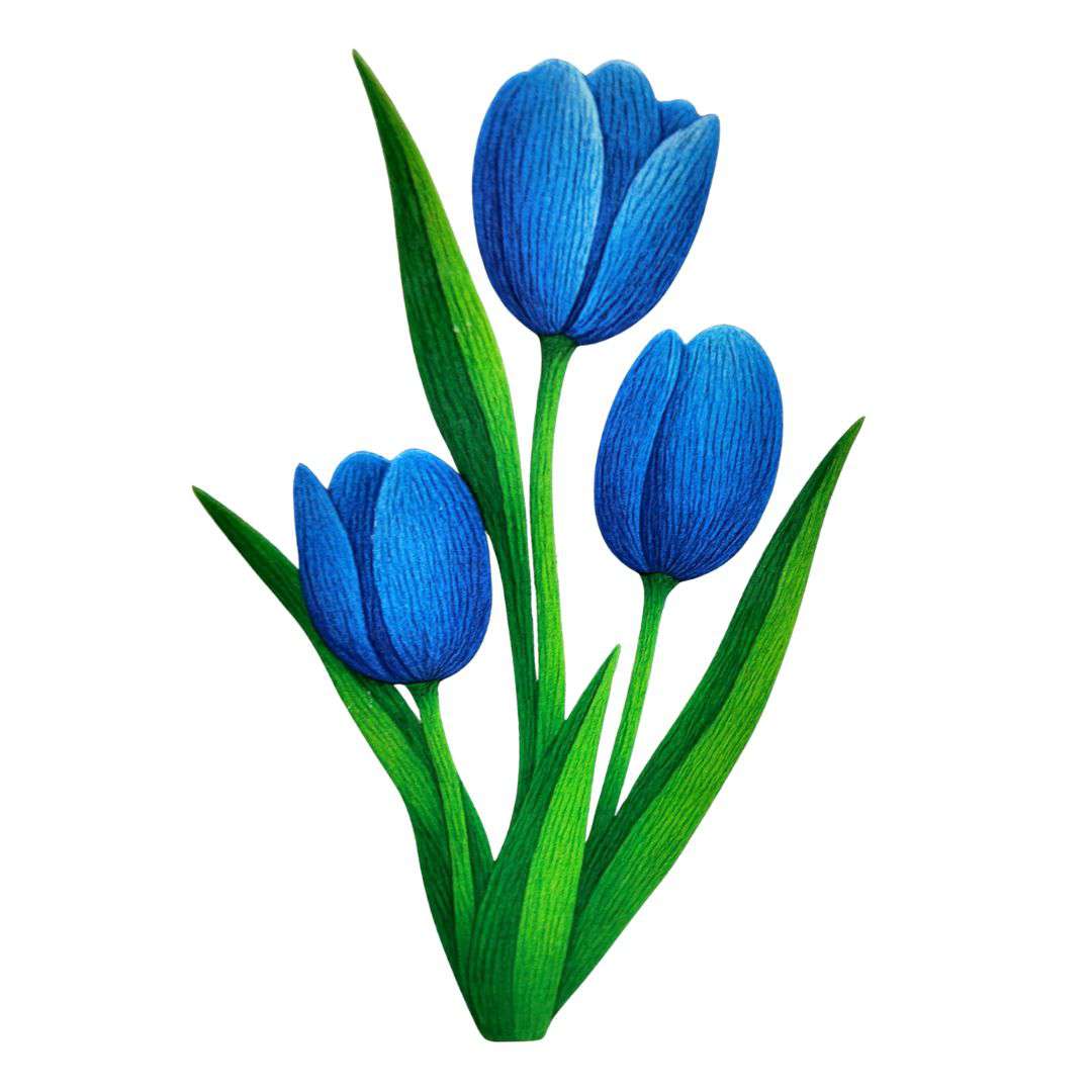 Flower Style 5 Girls DTF Emboss Sticker