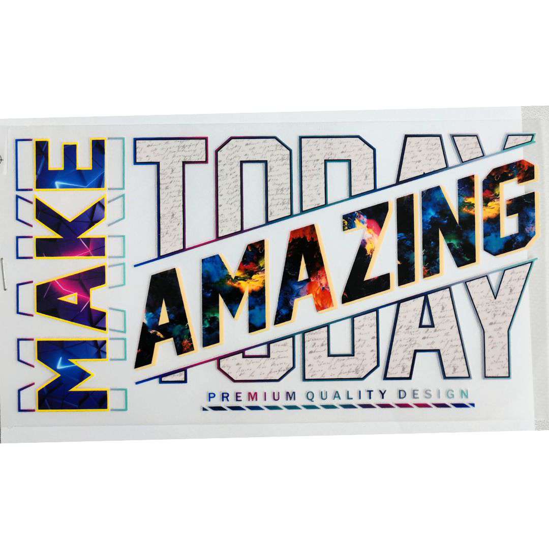 Make Today awesome Design DTF Emboss Sticker