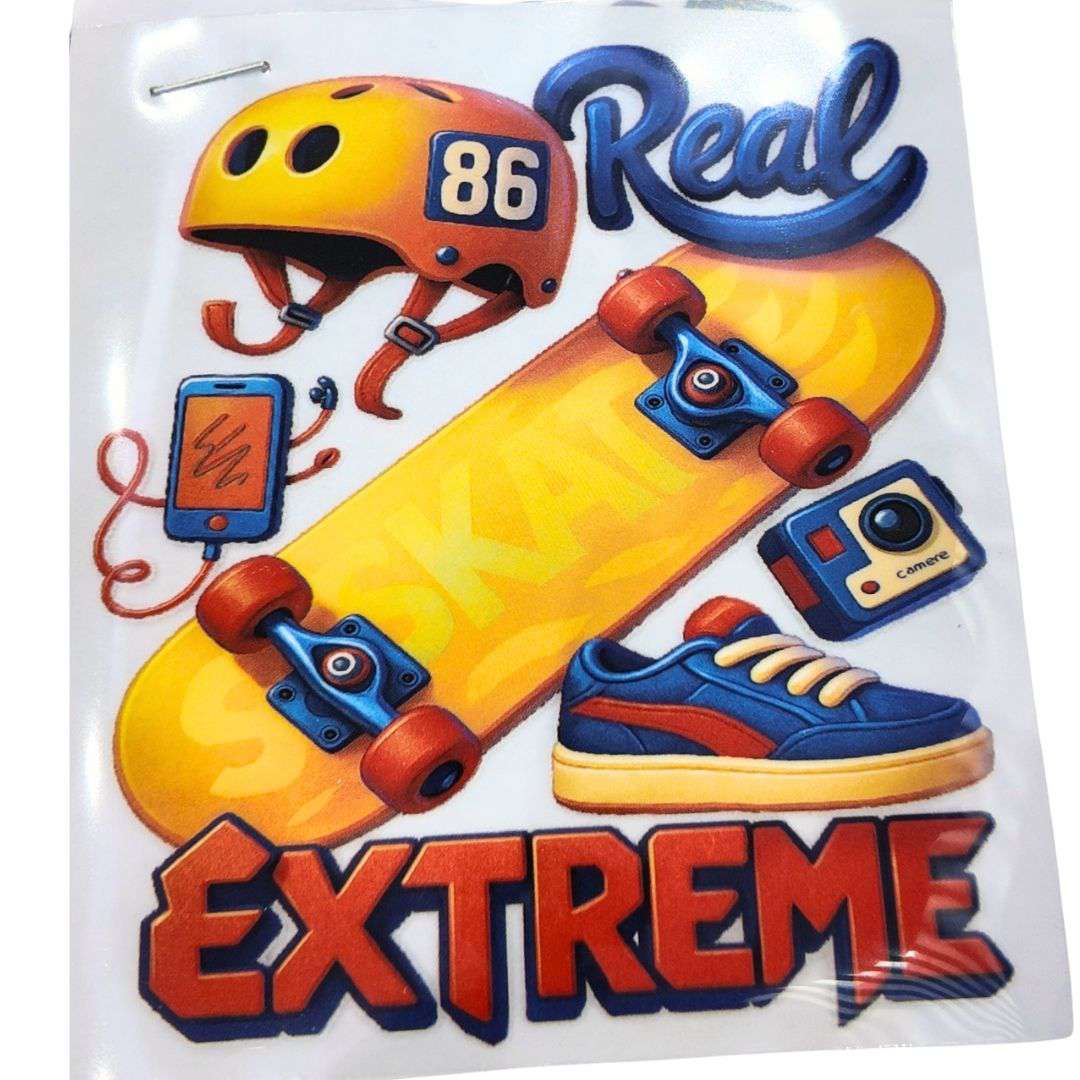 86 Real Extreme Design Kids DTF Emboss Stickers