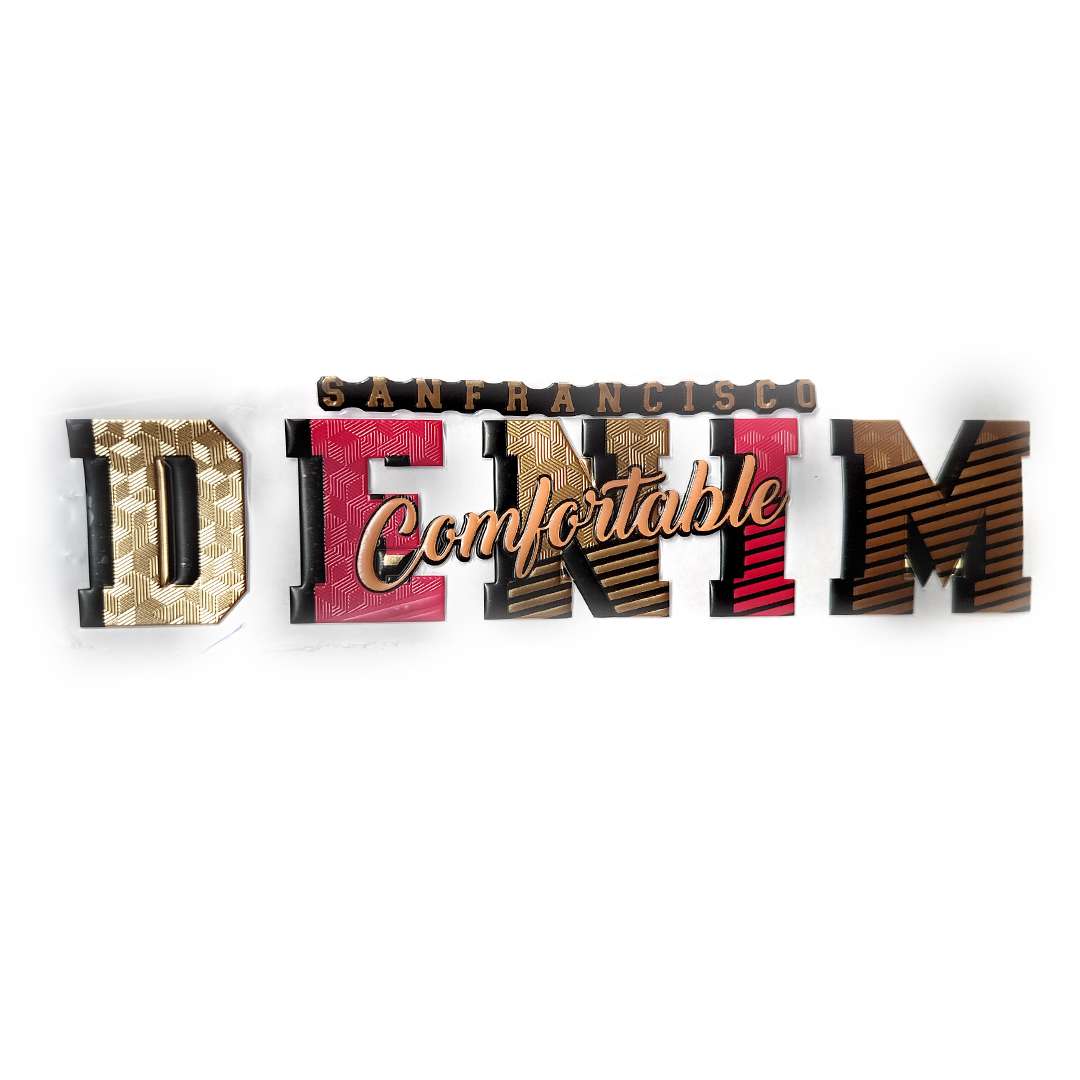 Denim Comfortable Tpu Chest Print