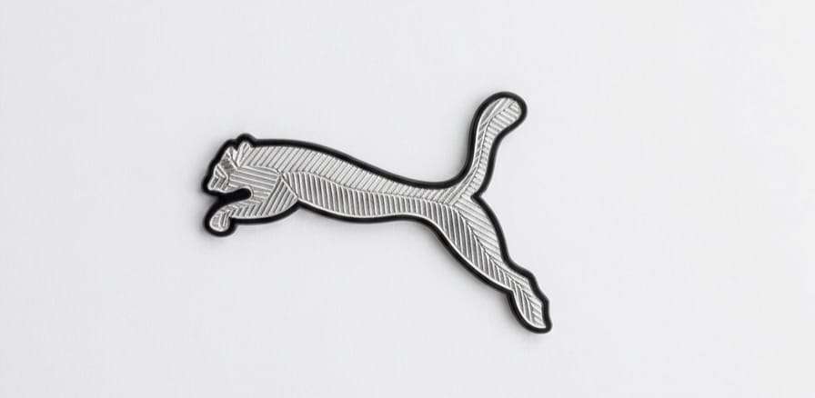 PUMA Silver and Black Color Heat Transfer TPU Logo