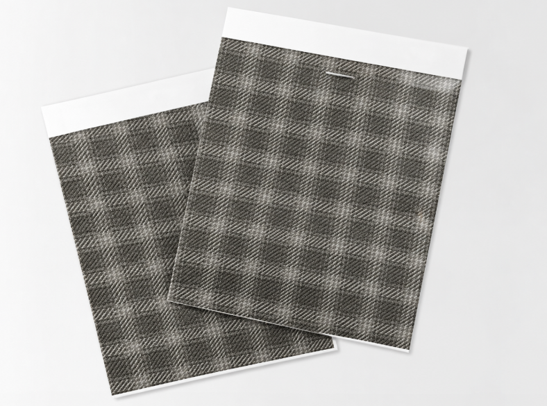 .05mm Check Design Black and Gray Color Heat Transfer High-density Vinyl
