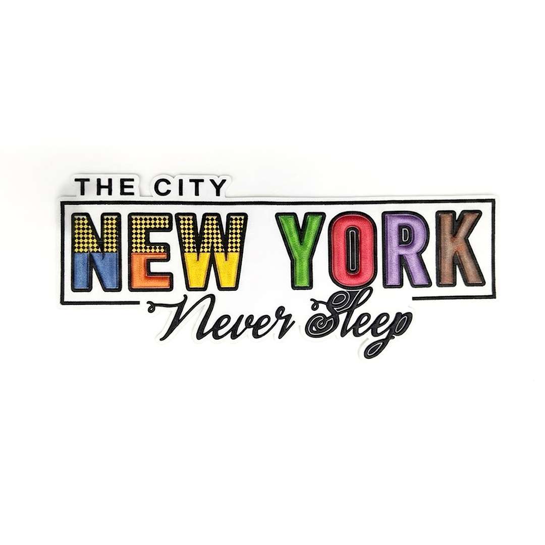 The City New York TPU Embroidery Chest Print