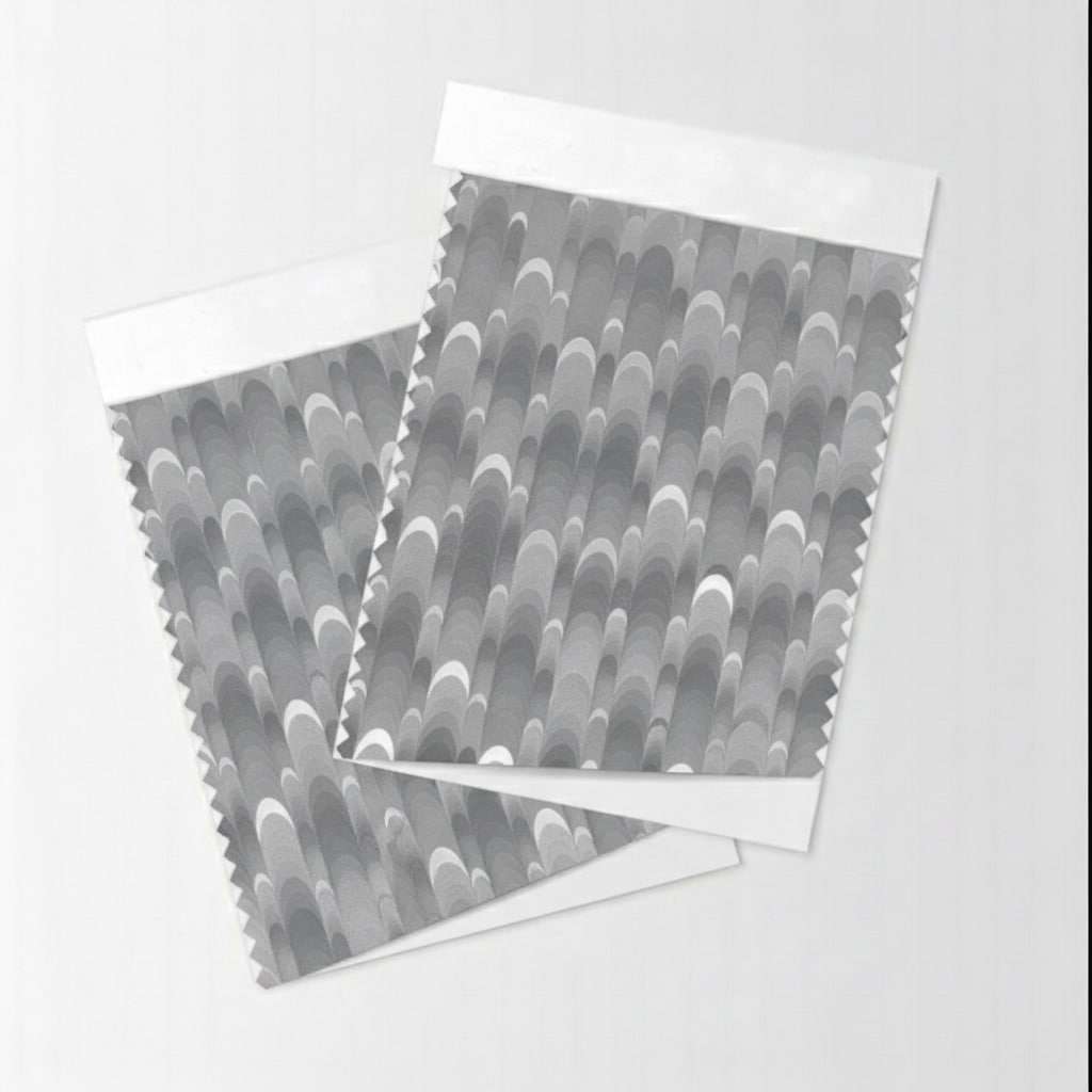 3D Scallo Wave Silver Color PU Vinyl