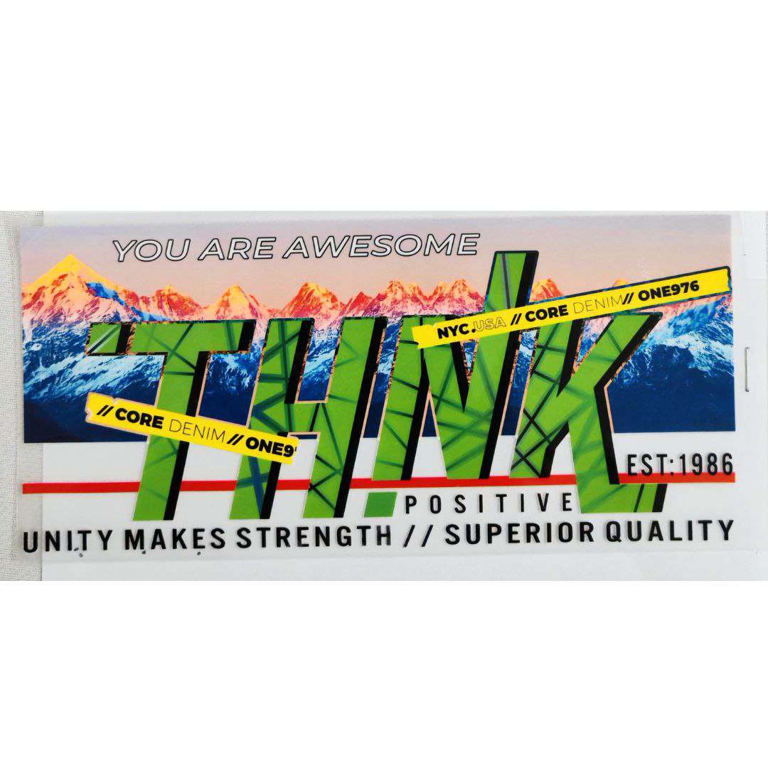 You Are Awesome Think Design DTF Emboss Sticker