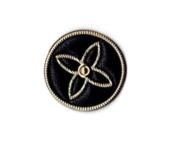 4 Petal Flower embroidered monogram heat transfer logo