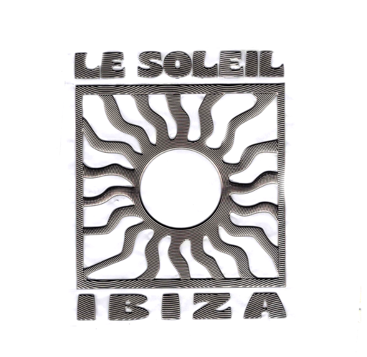 "Metallic Silver Sun-Soler Decorative heat transfer logo"