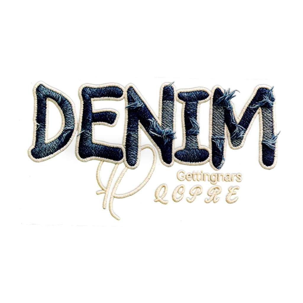 Denim DTF Emboss Heat transfer Sticker