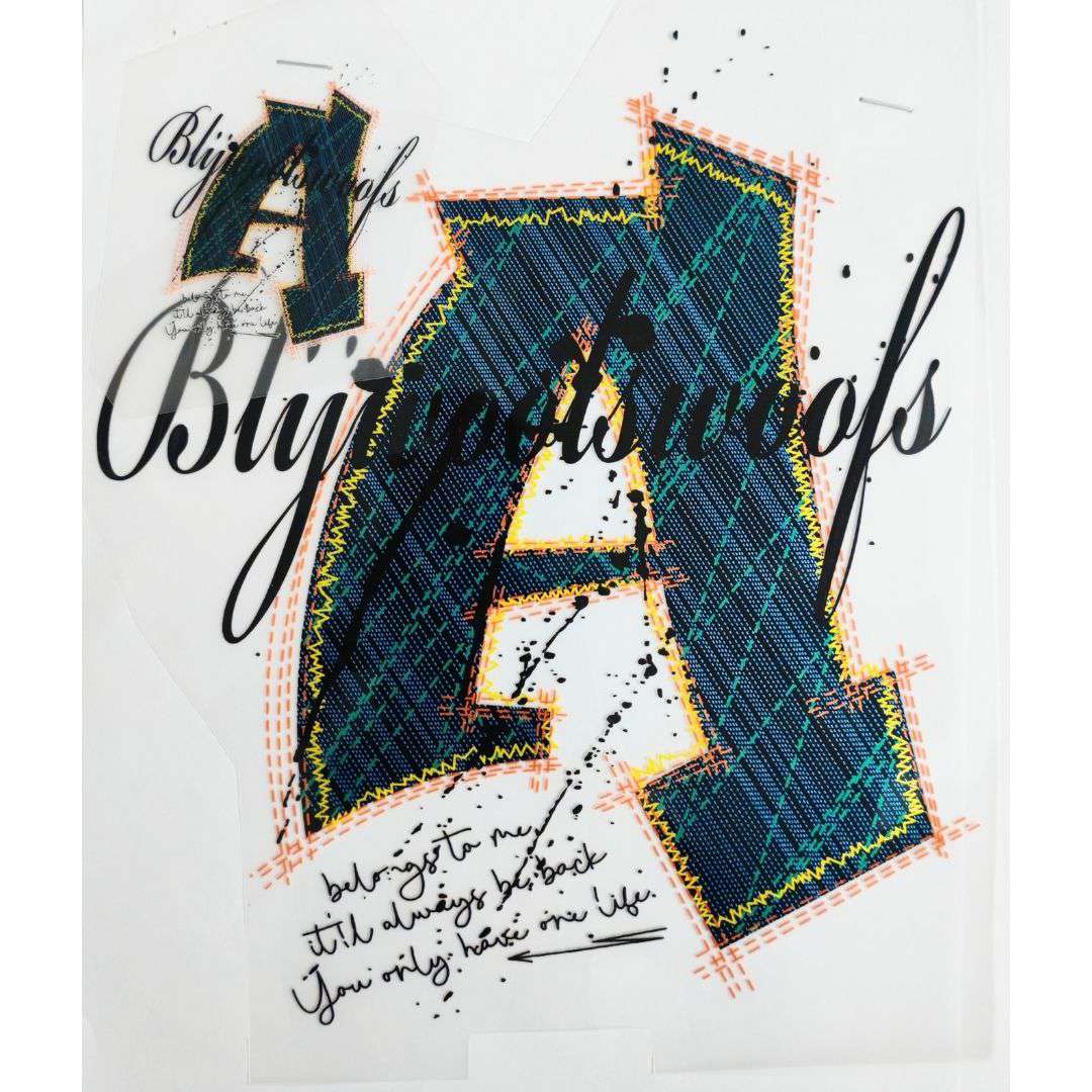 Big A Design - DTF Glitter Emboss  Sticker