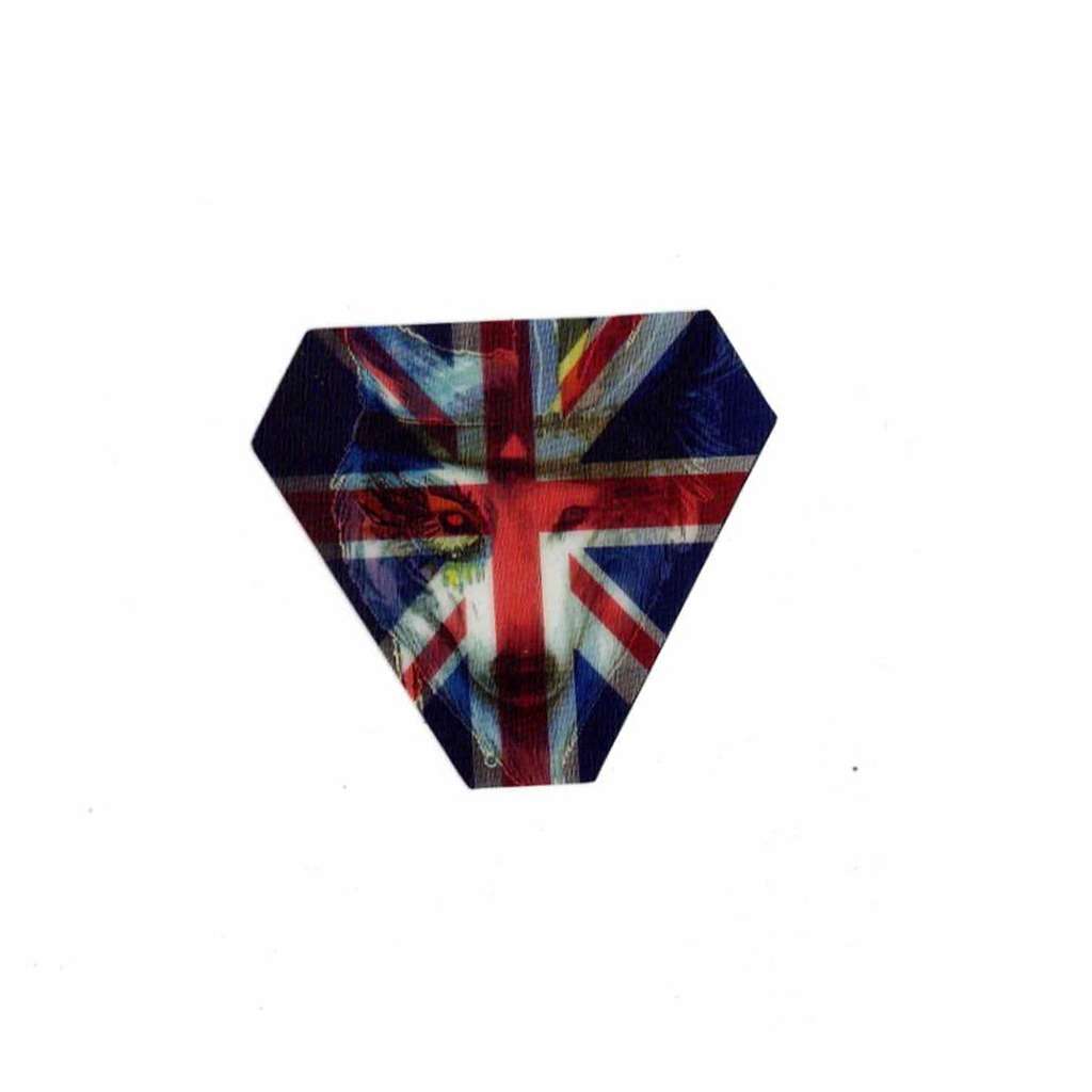 Wolf and UK Flag 3D Picture Heat transfer Logo