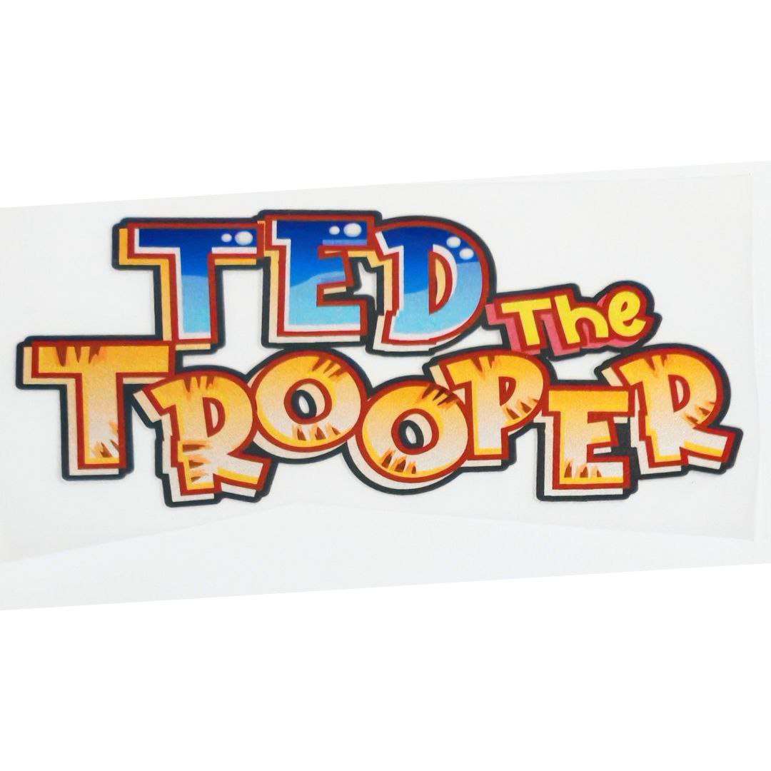 Ted The Trooper Design Kids DTF Emboss Stickers