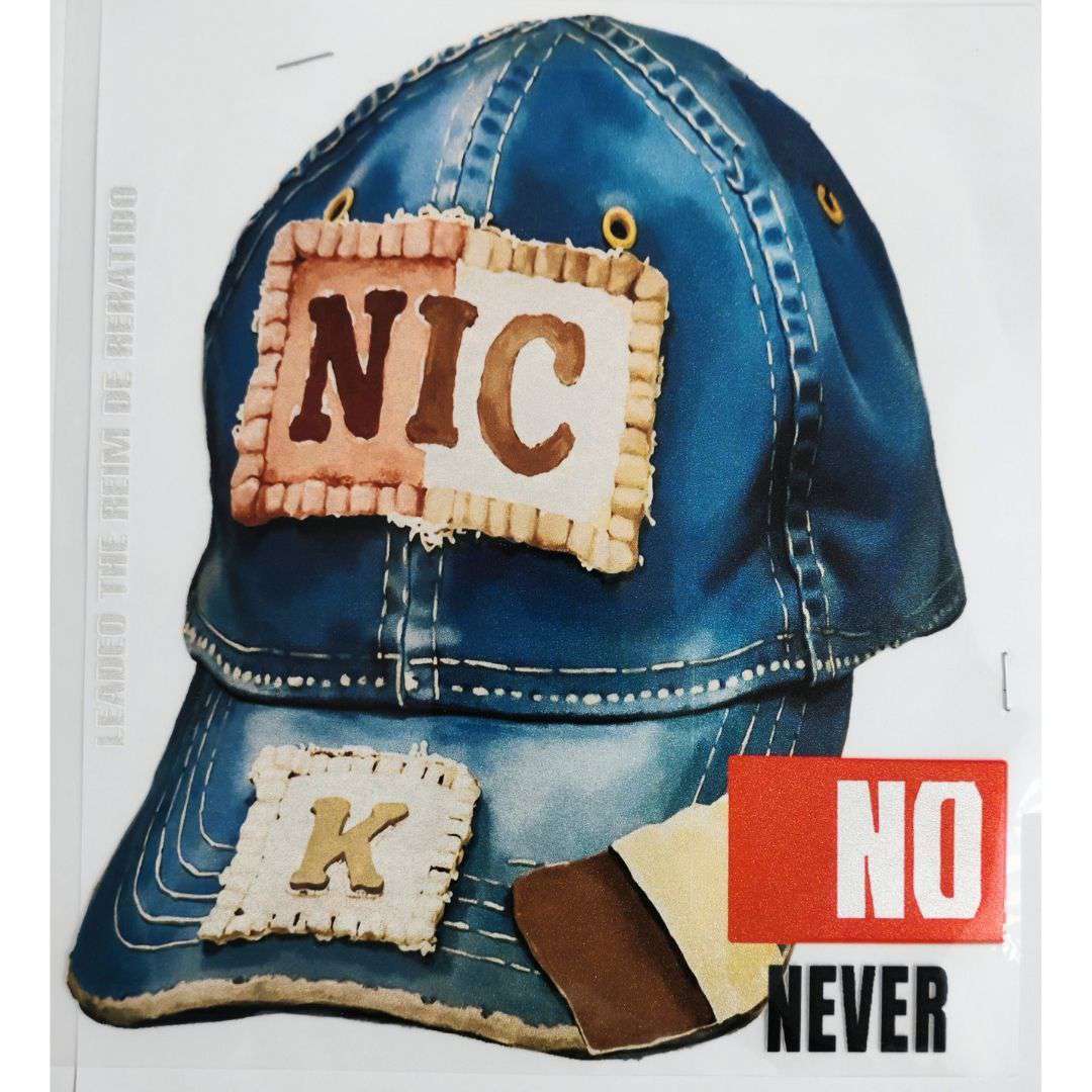 NIC (No Never) Design - DTF Glitter Emboss  Sticker