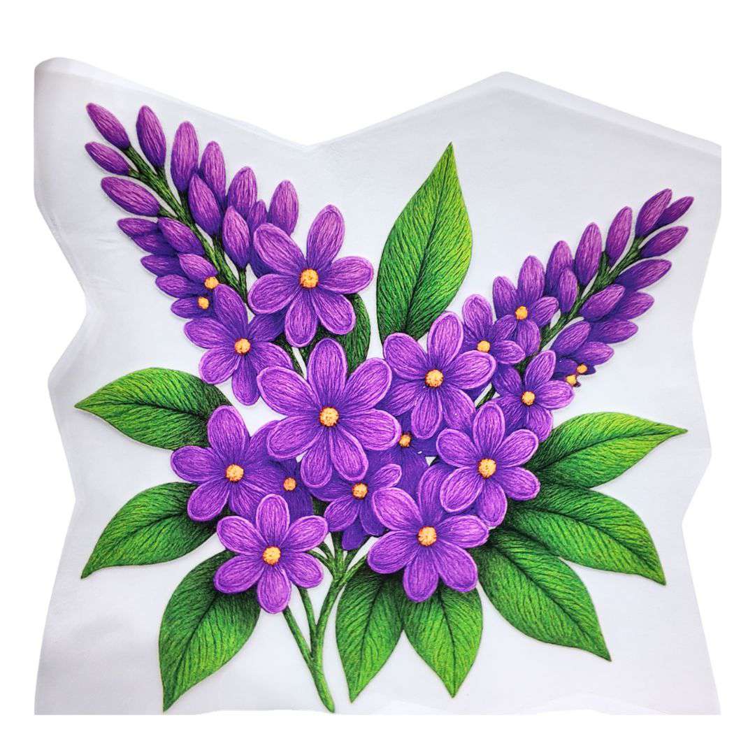 Flower Style 4 Girls DTF Emboss Sticker