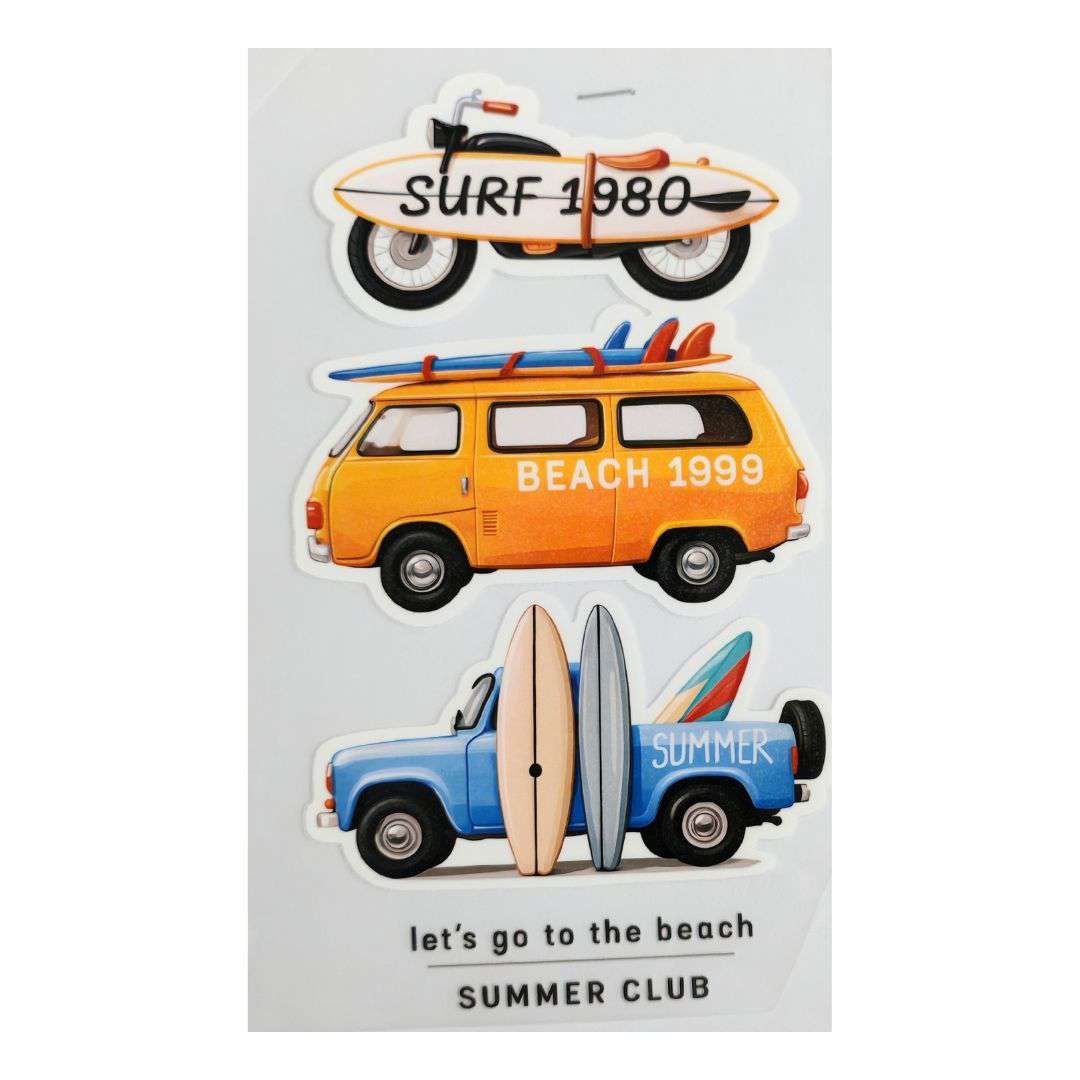 Surf 1980 Design  - DTF Emboss Sticker