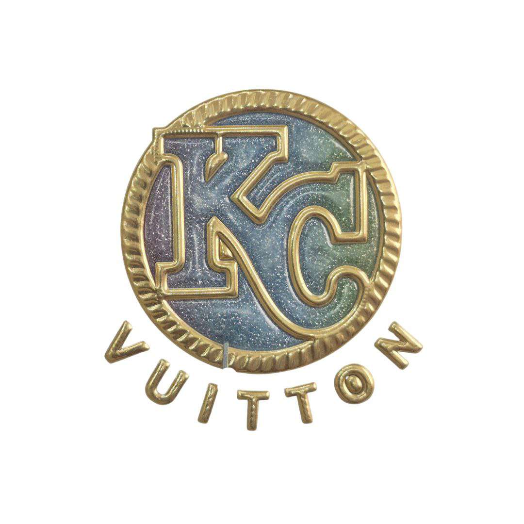 KC Vuitton TPU Glitter Logo