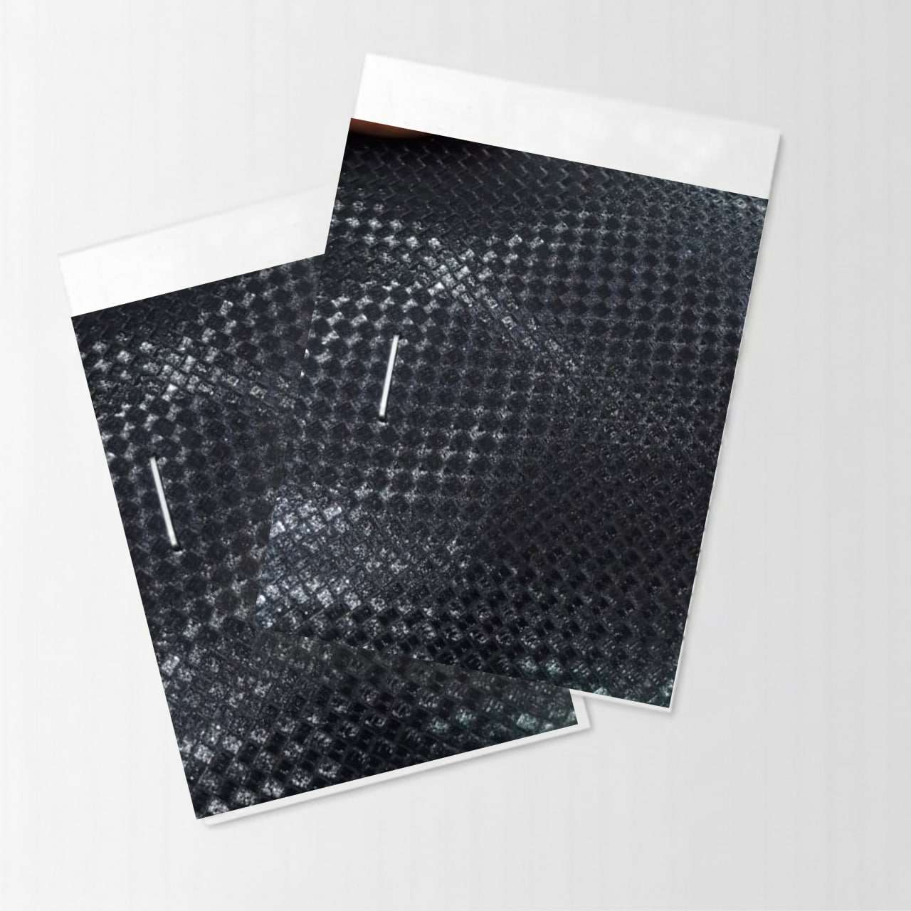 .05mm Lather Texture Black  Color High-density Vinyl