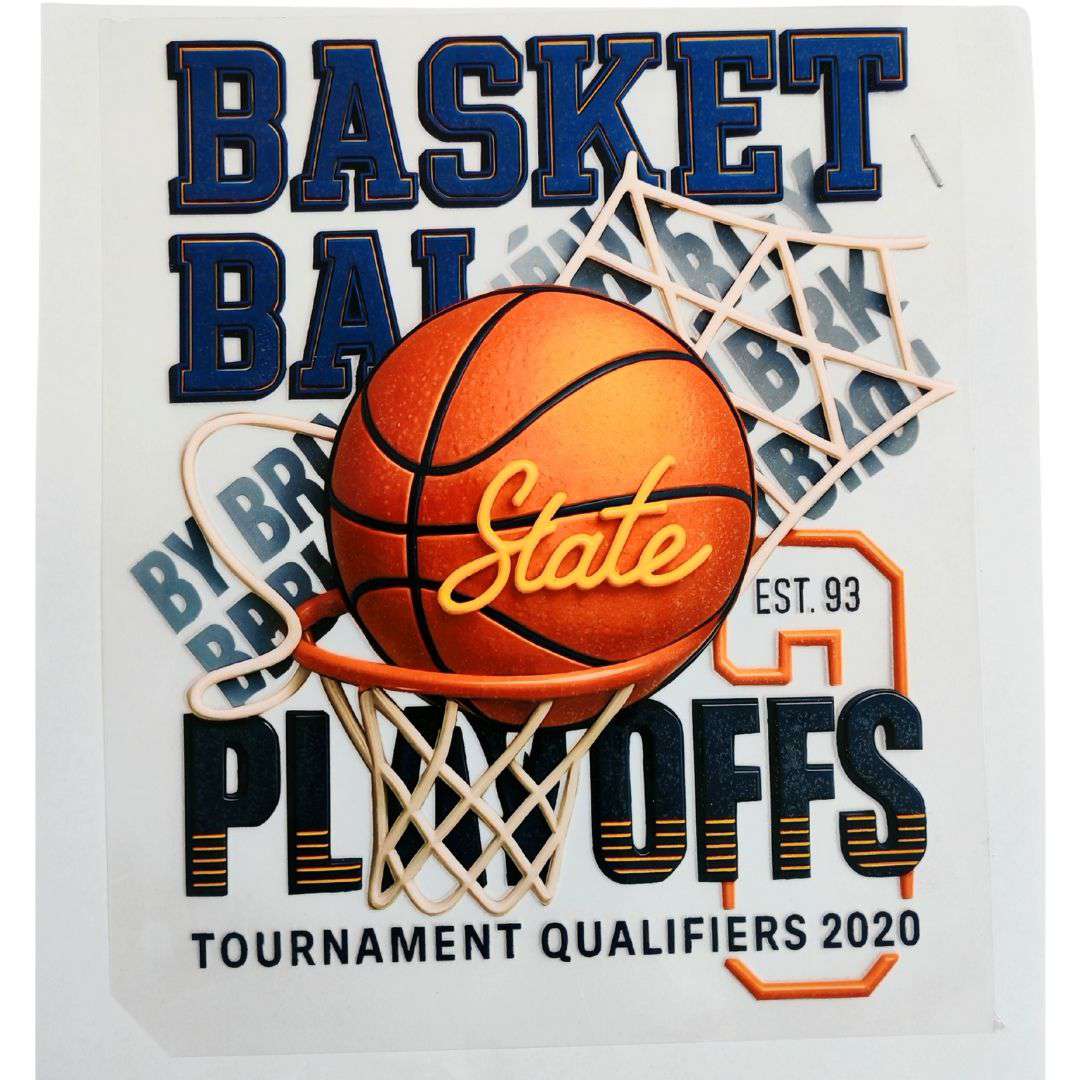 Basketball Play offs Design  - DTF Emboss Sticker
