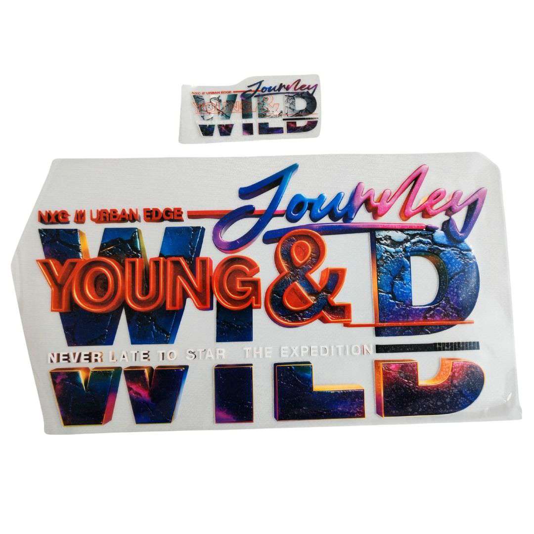Journey Wild & Young Design  - DTF Emboss Sticker