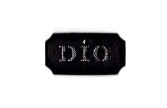 DIO leather type monogram heat transfer logo