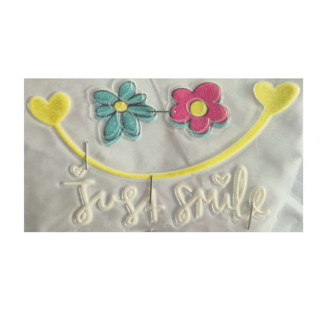 Just Smile TPU Glitter Chest Print