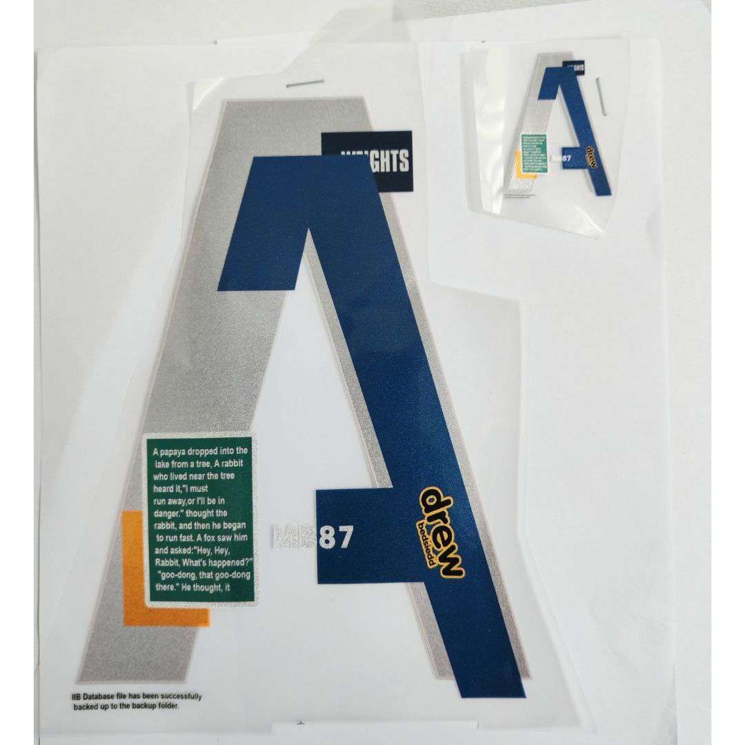 Big A (Drew Besiedd) Design - DTF Glitter Emboss  Sticker