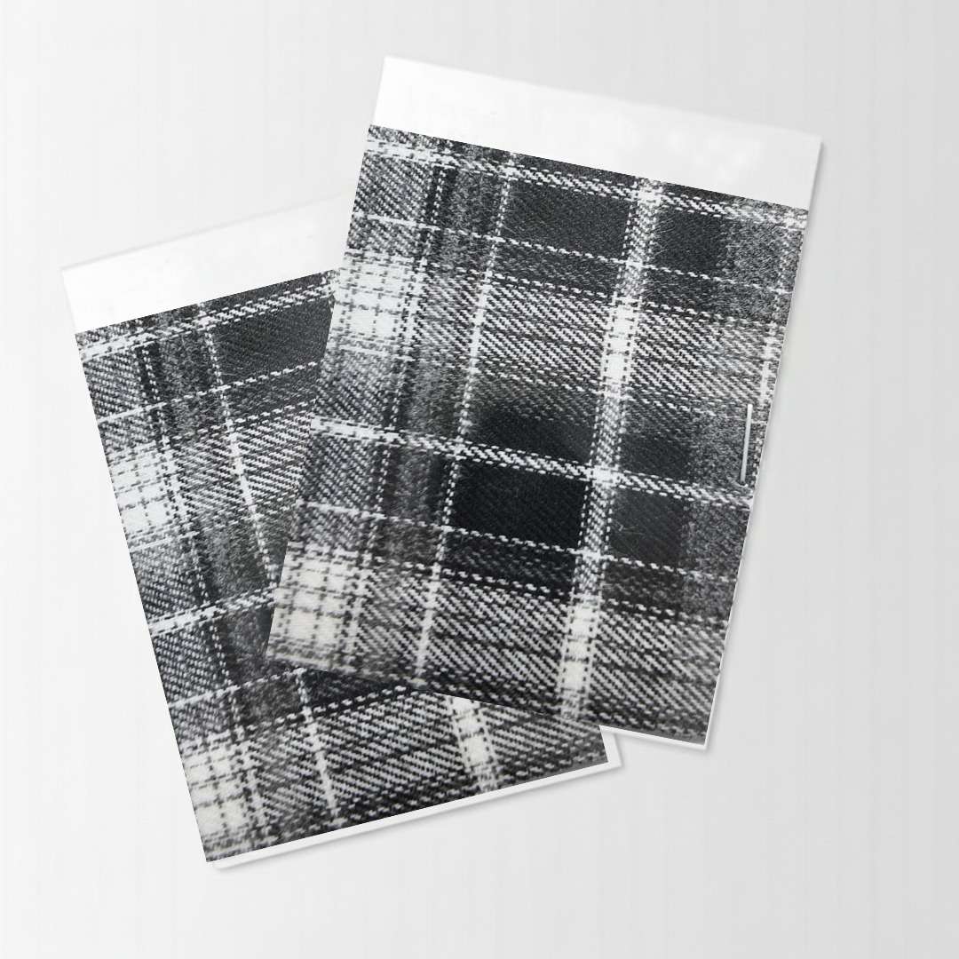Black and White Check  Fabric Vinyl