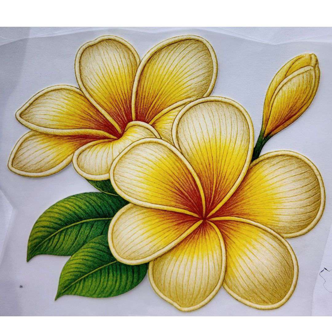 Flower Style 16 Girls DTF Emboss Sticker