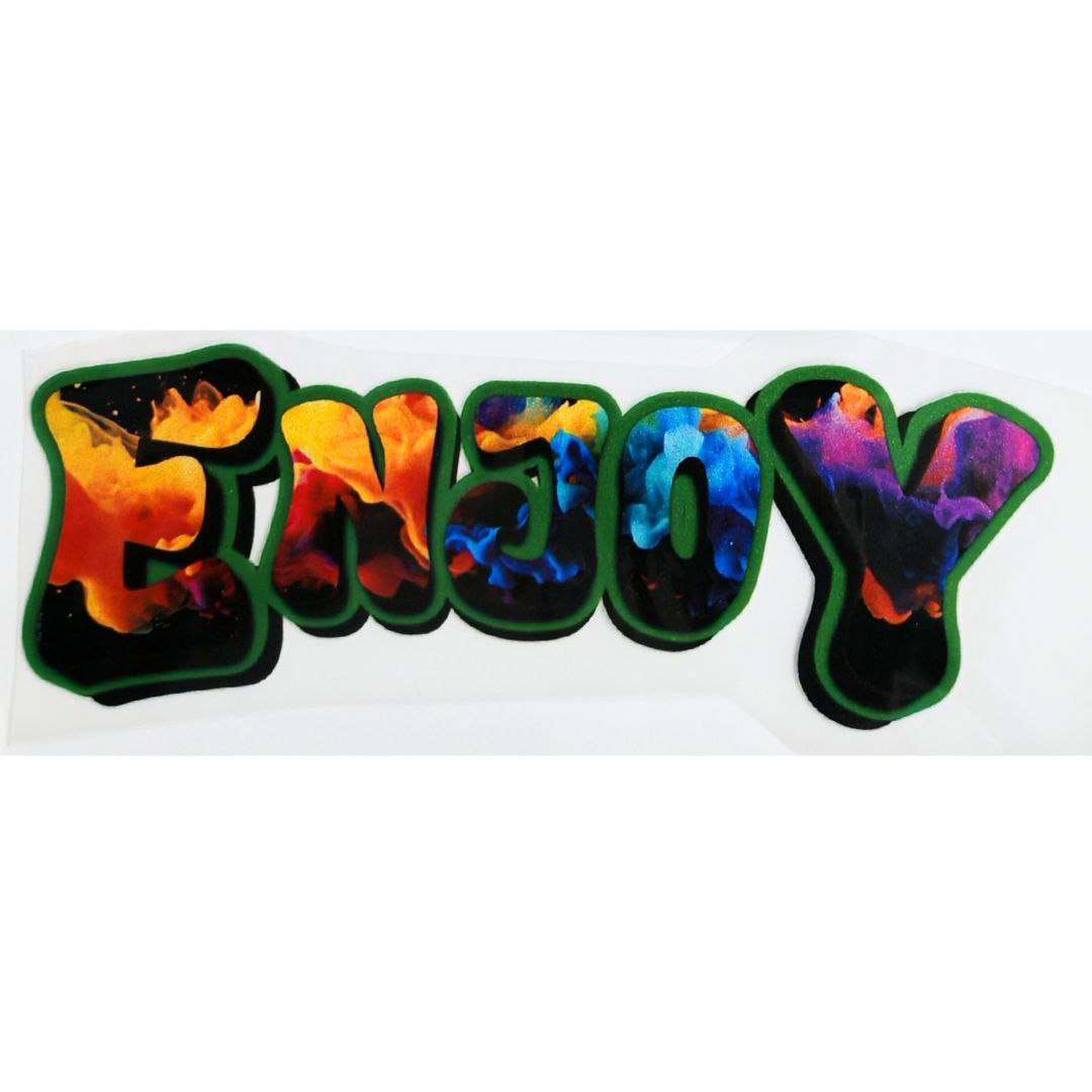 Just enjoy Design Kids DTF Emboss Stickers