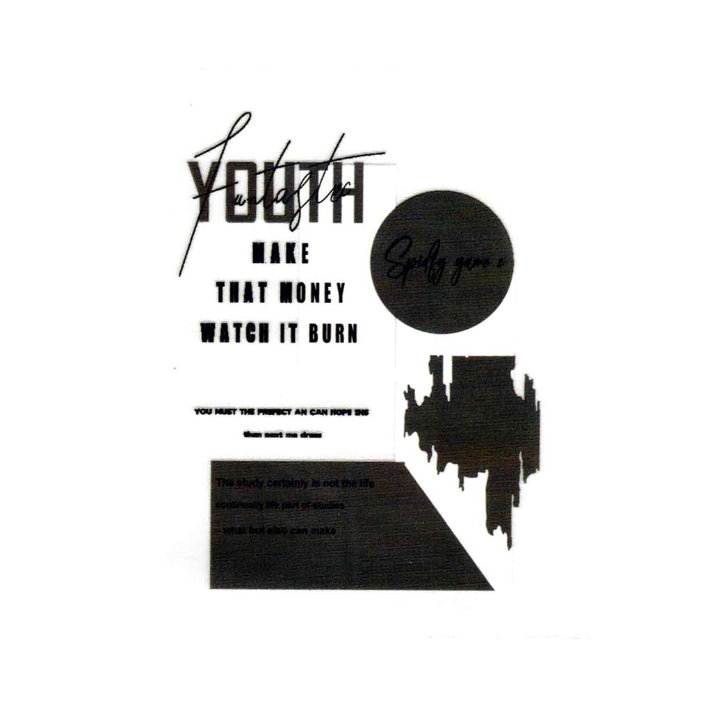 Youth make the money DTF Emboss Heat transfer Sticker