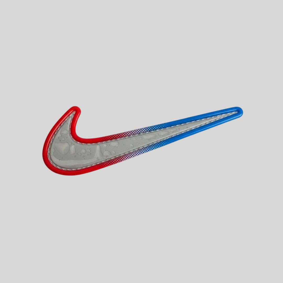 Nike Blue, Ash & Red Color TPU Logo