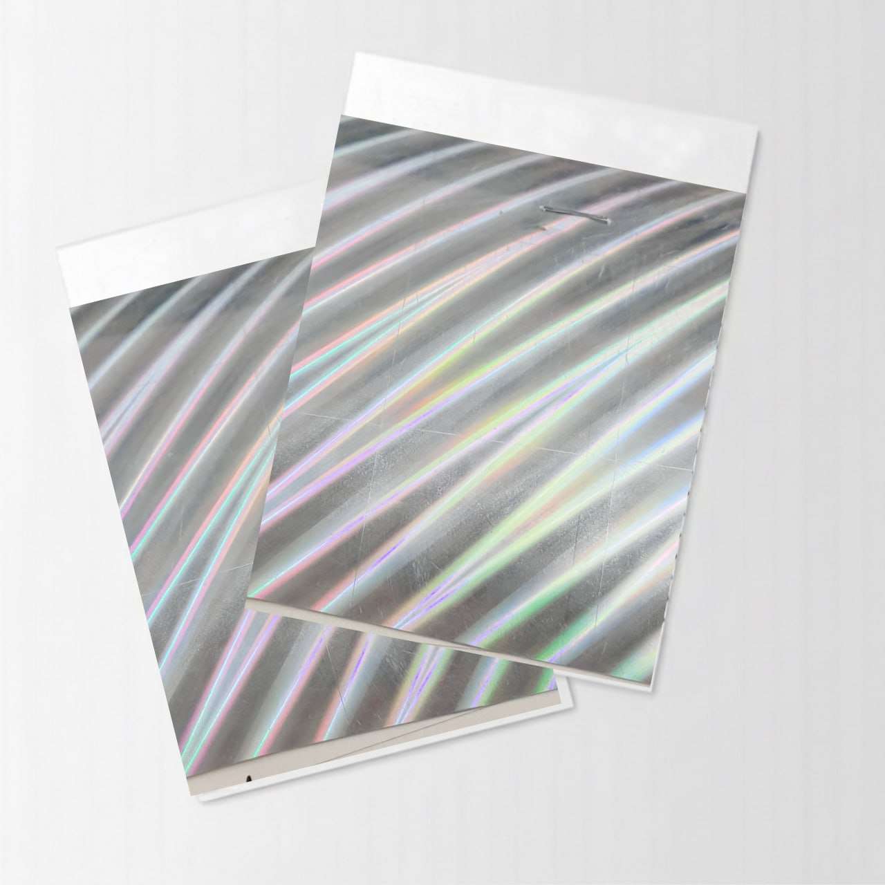 Holographic foil pattern Metallic Shine Silver Color PU Vinyl