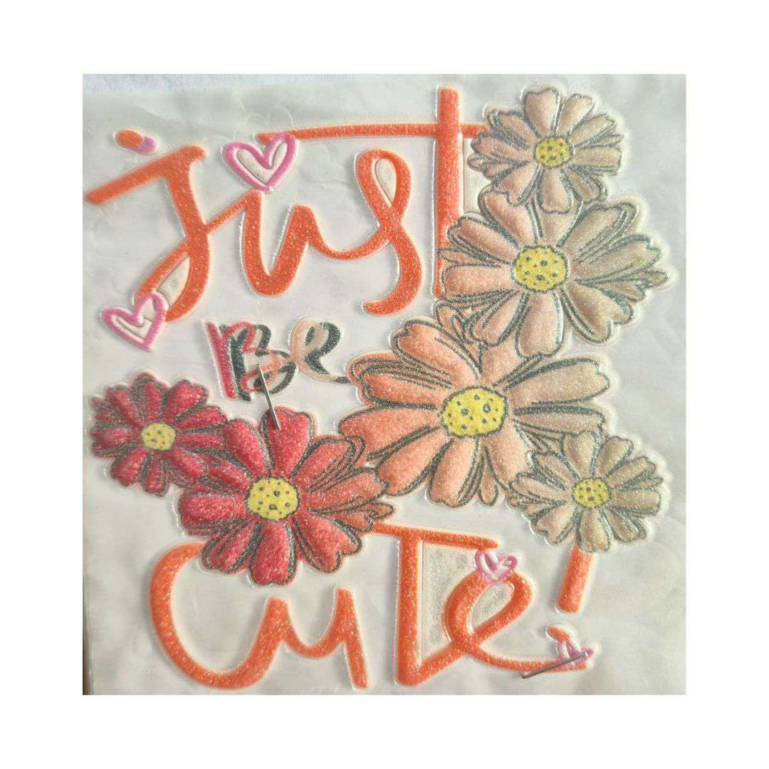 Just be Cute TPU Glitter Chest Print