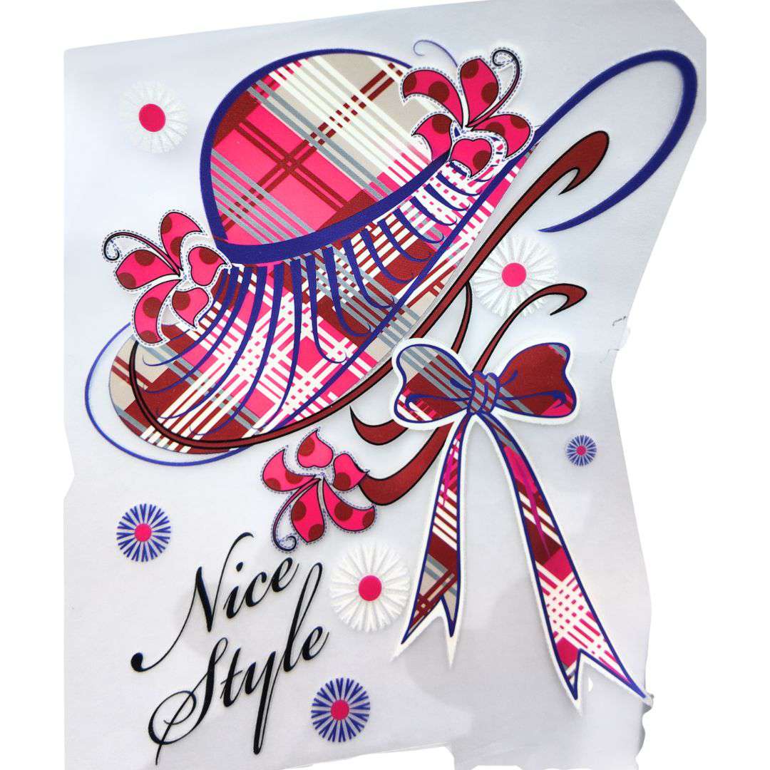Nice Style Design Girls DTF Emboss Sticker