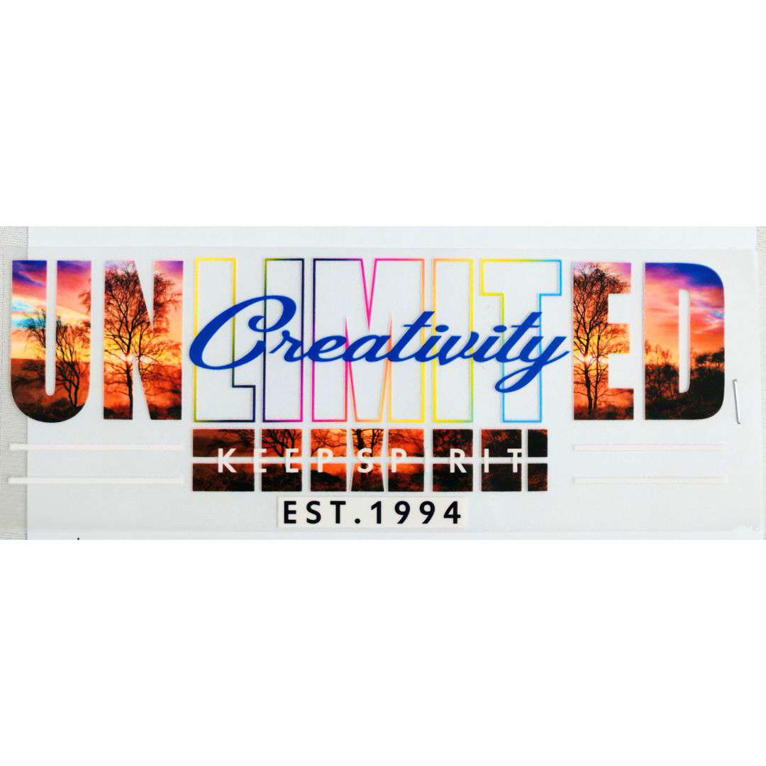 Unlimited Creativity Design DTF Emboss Sticker