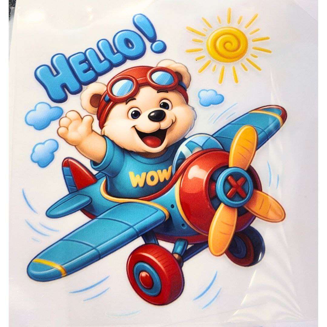 Hello Wow Design Kids DTF Emboss Stickers