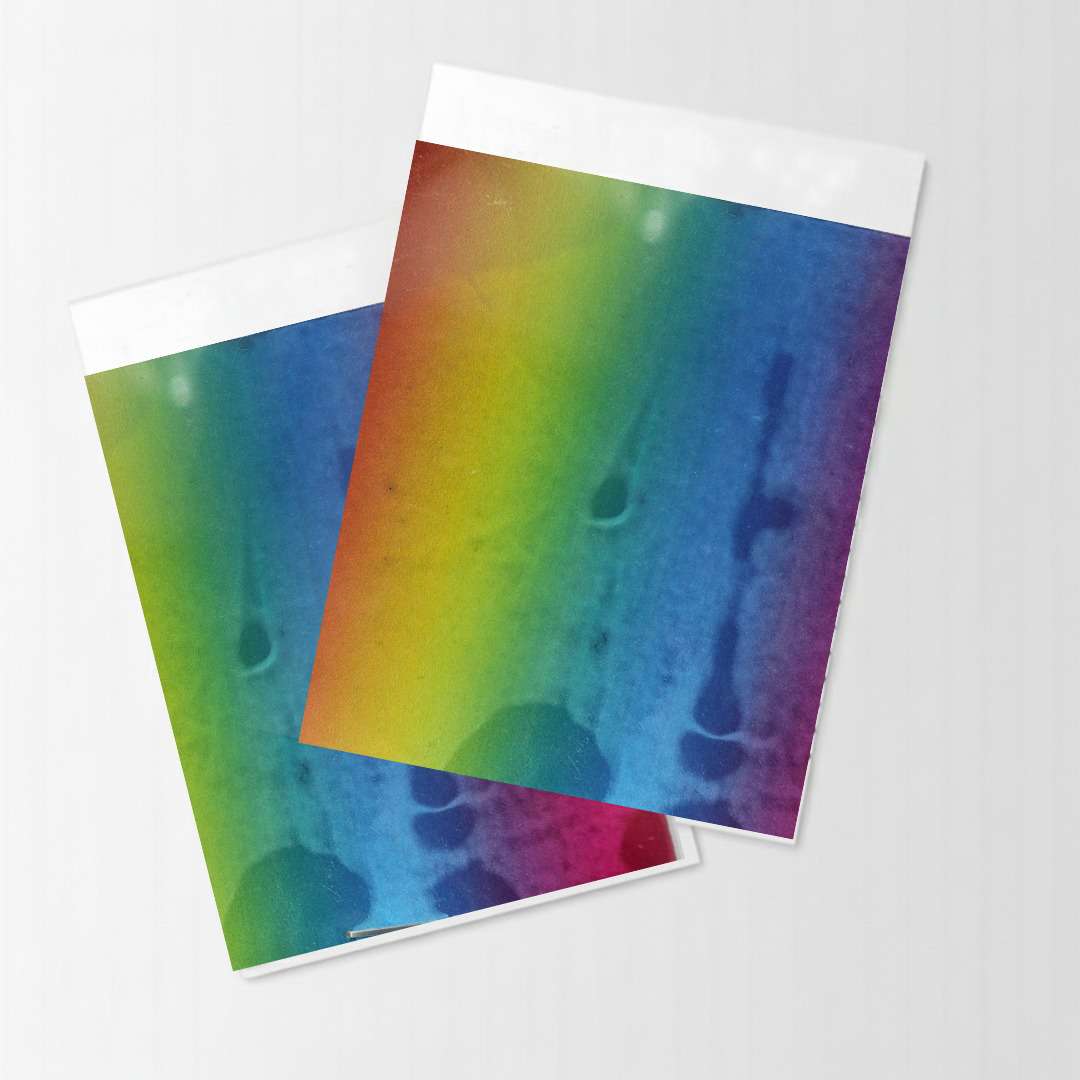UV Printed Rainbow Pink, Yellow, Blue and Maroon Deep Color High-density vinyl (102)