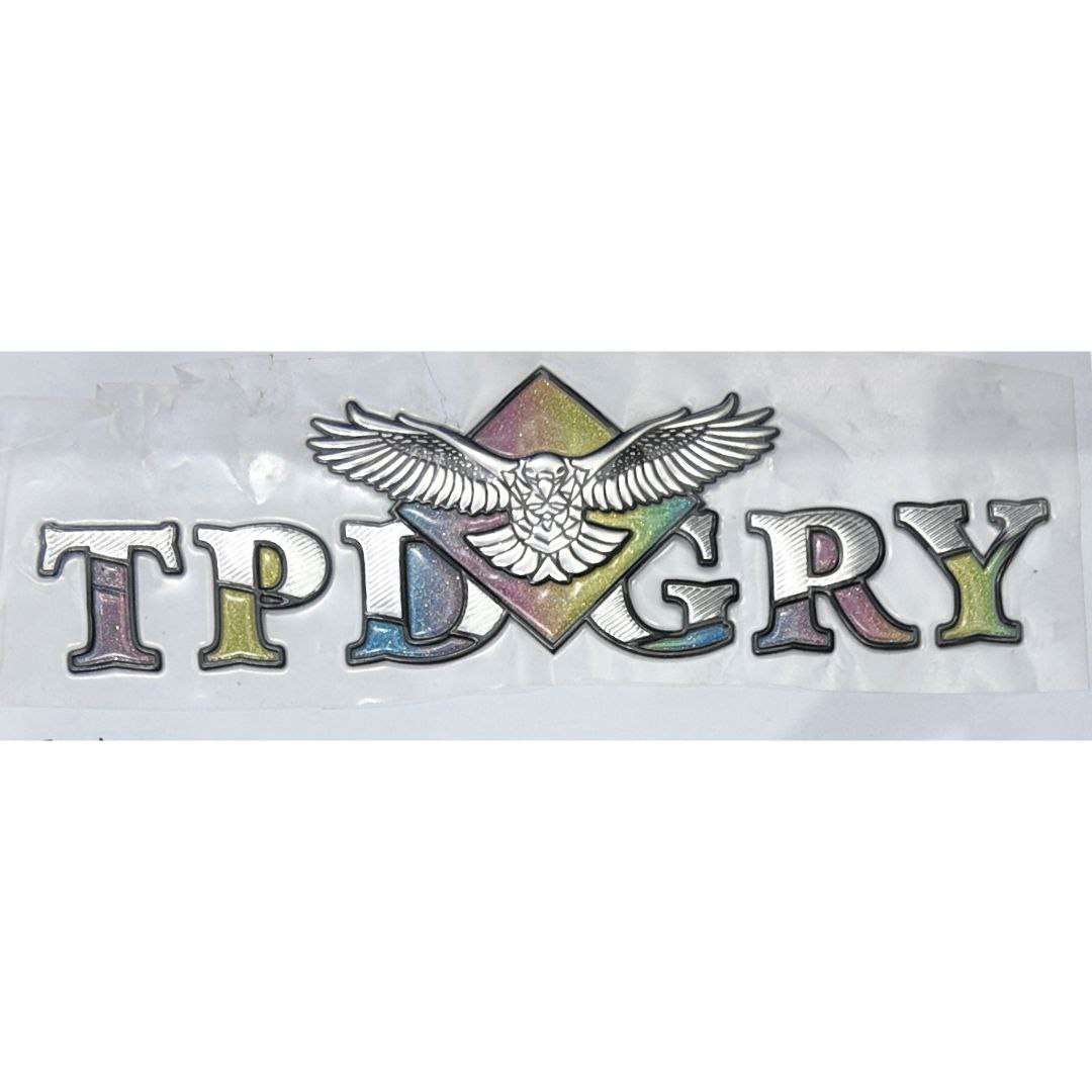 TPD GRY TPU Glitter Chest Print