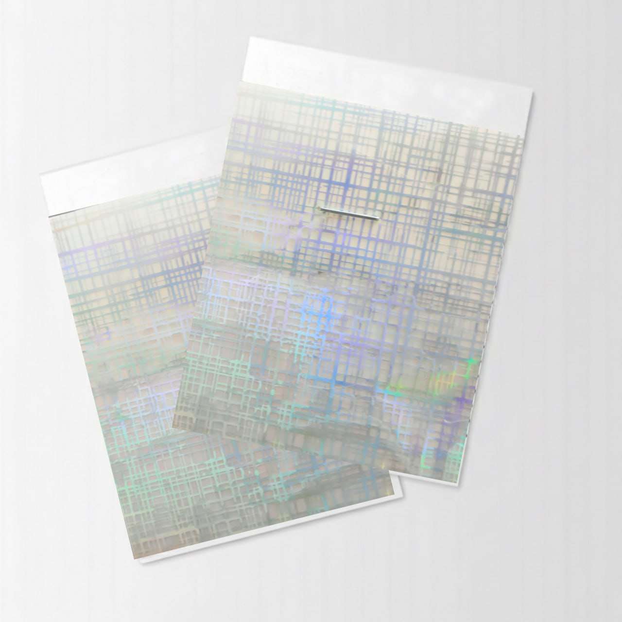 Grid Deisgn Silver PU Vinyl