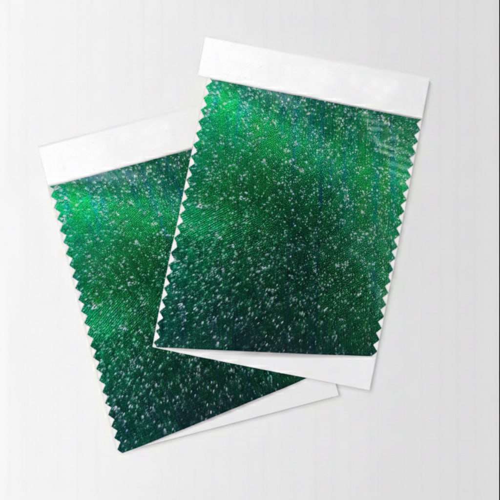 Green Color Glitter PU Vinyl