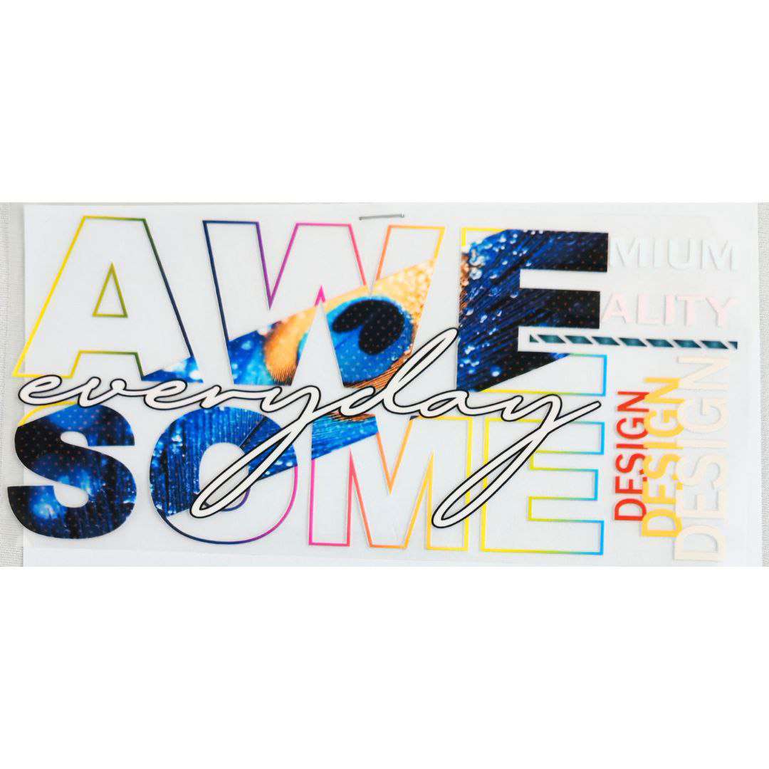 Awesome Everything Design DTF Emboss Sticker