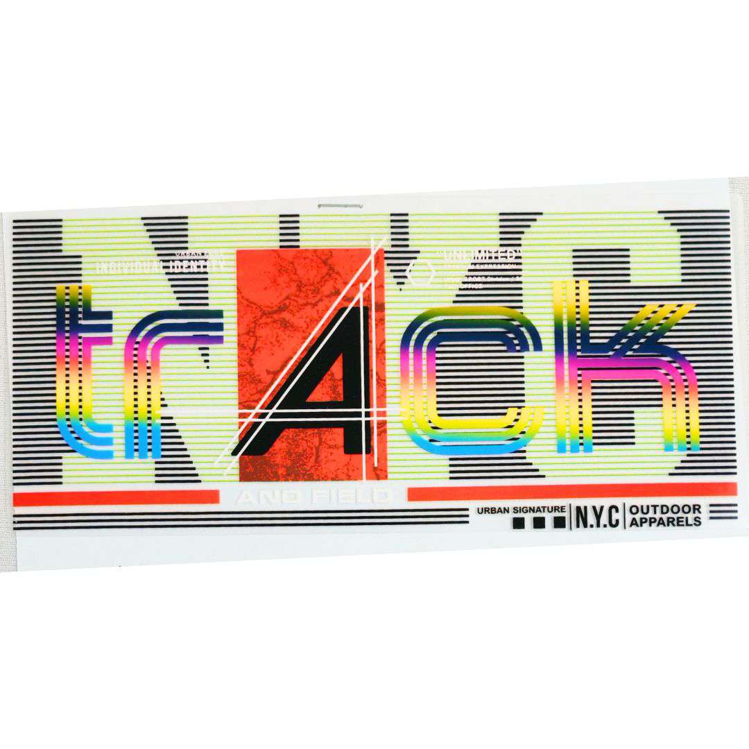 Track Design DTF Emboss Sticker