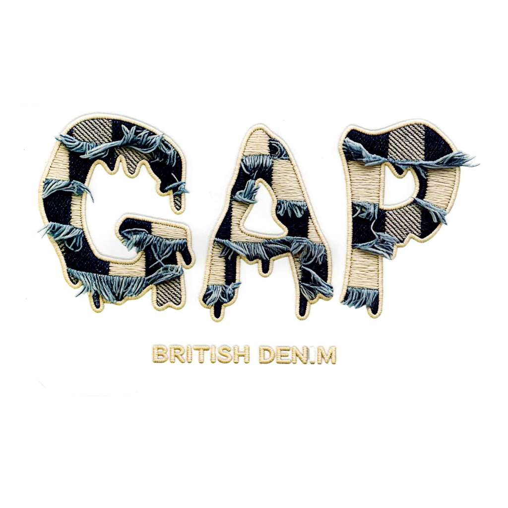 Gap denim DTF Emboss Heat transfer Sticker