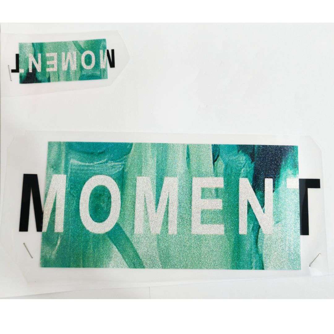 Moment Design - DTF Glitter Emboss  Sticker