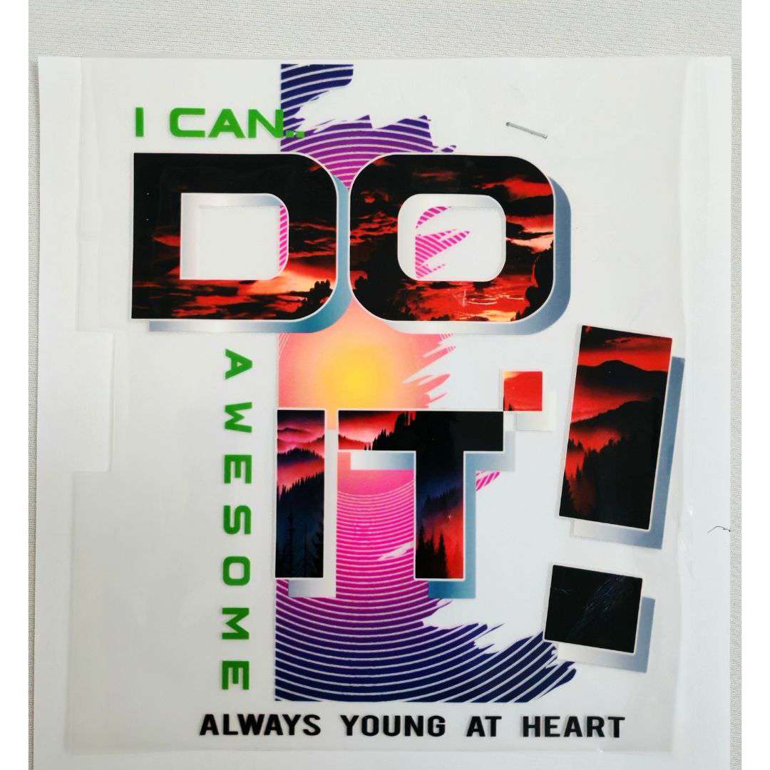 I Can DO IT! Design  - DTF Emboss Sticker
