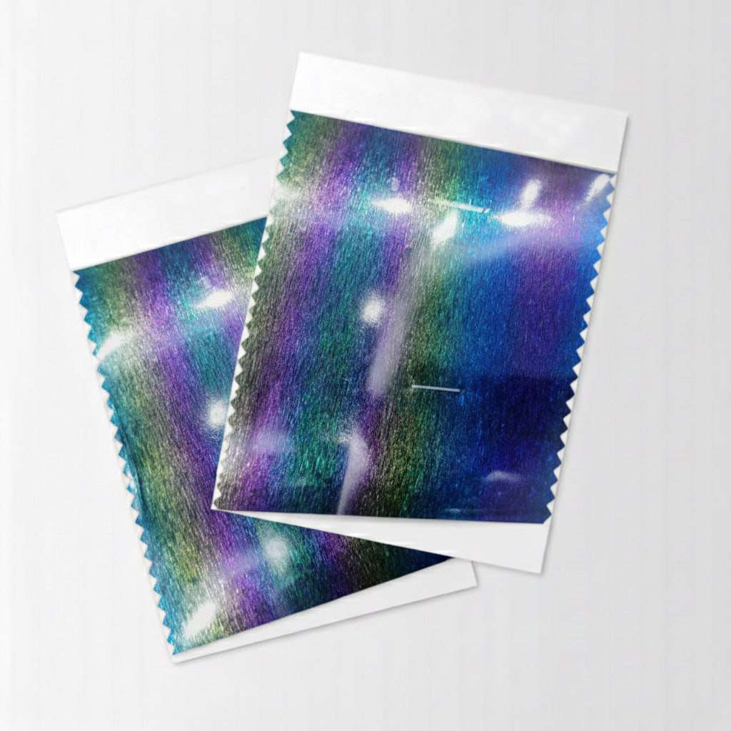 Fabric Texture Rainbow Multi Color PU Vinyl