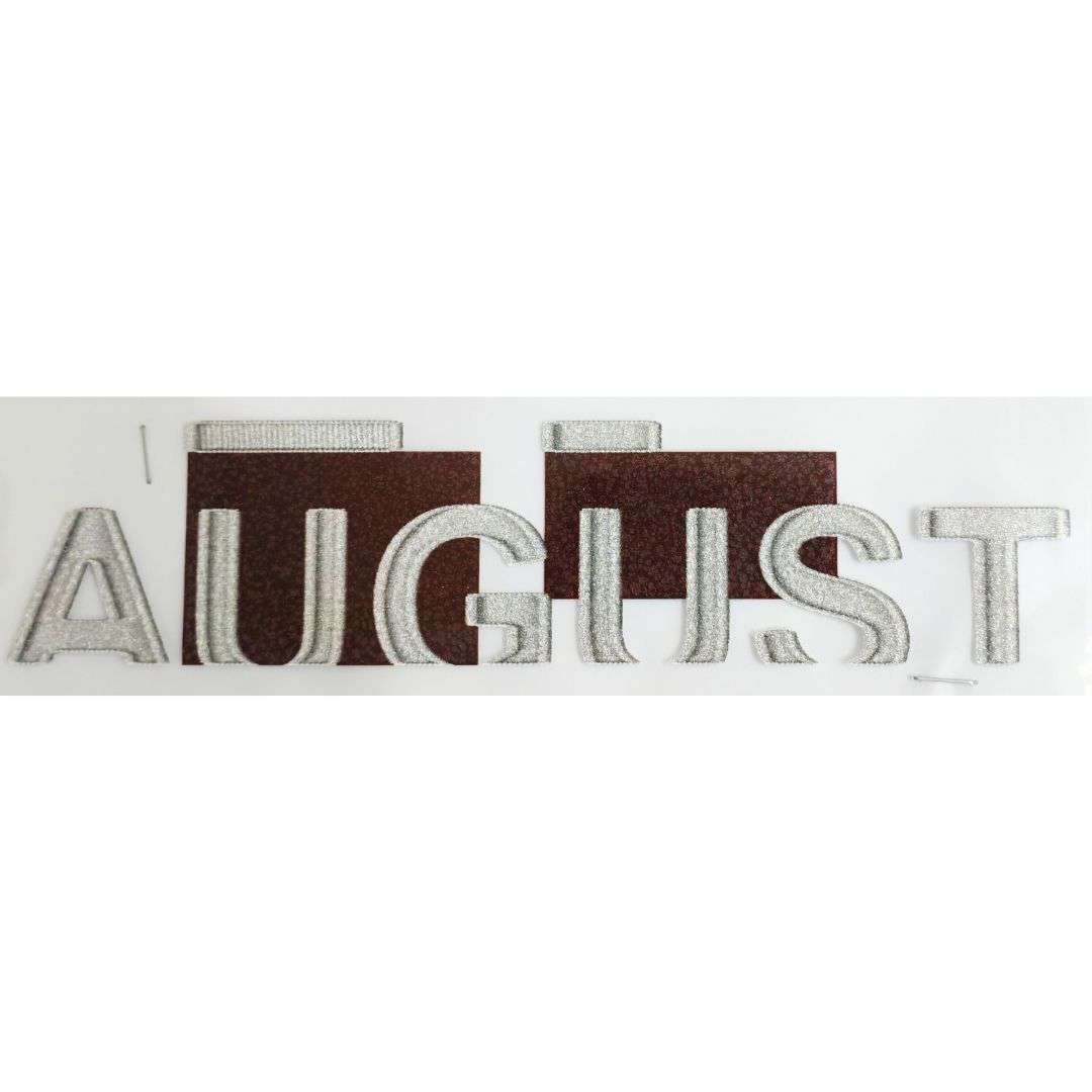 August Design - DTF Glitter Emboss  Sticker