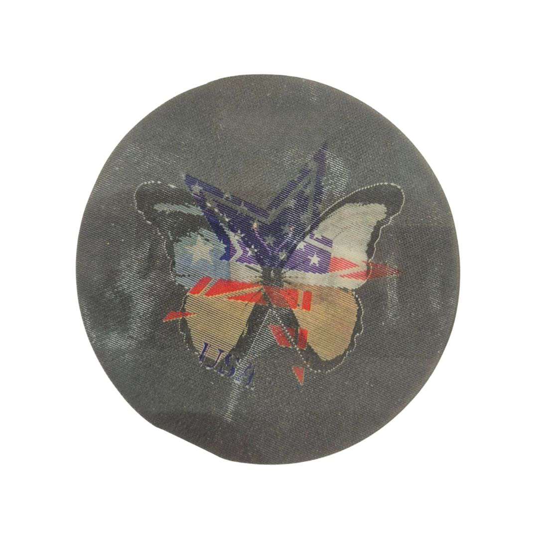 Butterfly Round Shape 3D Picture Logo