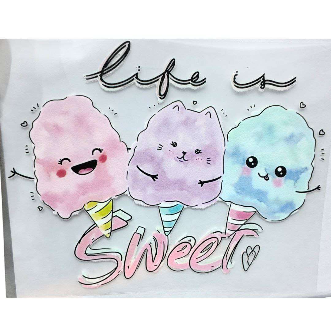 Sweet Design Girls DTF Emboss Sticker